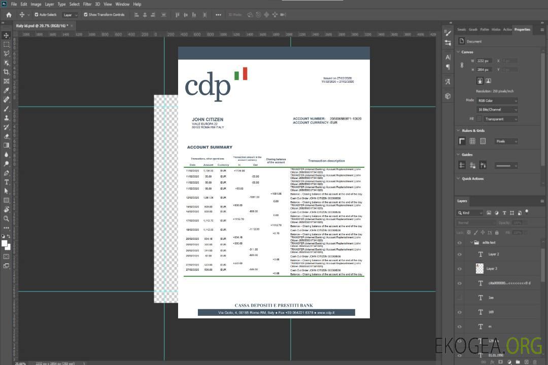 Italie Cassa Depositi e Prestiti template